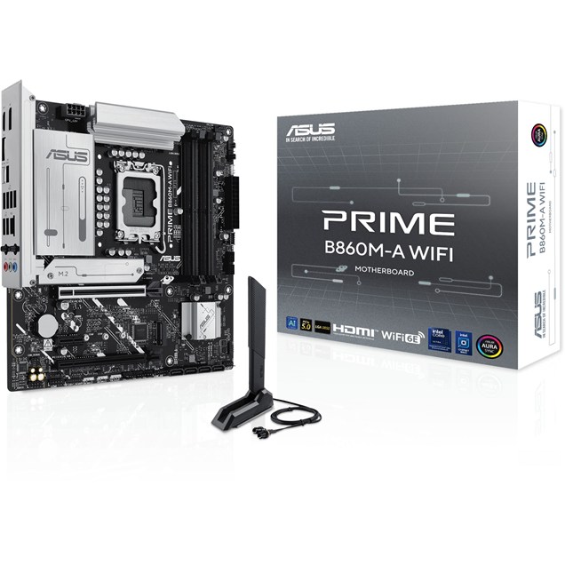 ASUS Prime B860M-A WiFi mATX Motherboard for Intel Socket 1851 CPUs